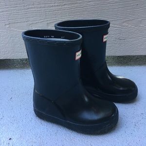 ❤️ Hunter Toddler Boots Black US 7 ❤️